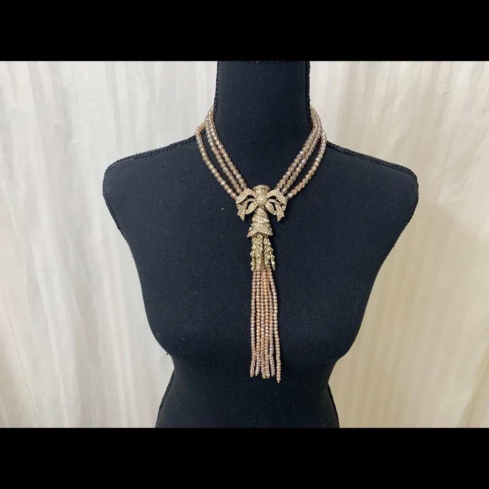 & A Heidi Daus Crystal Drop Necklace - Picture 1 of 3